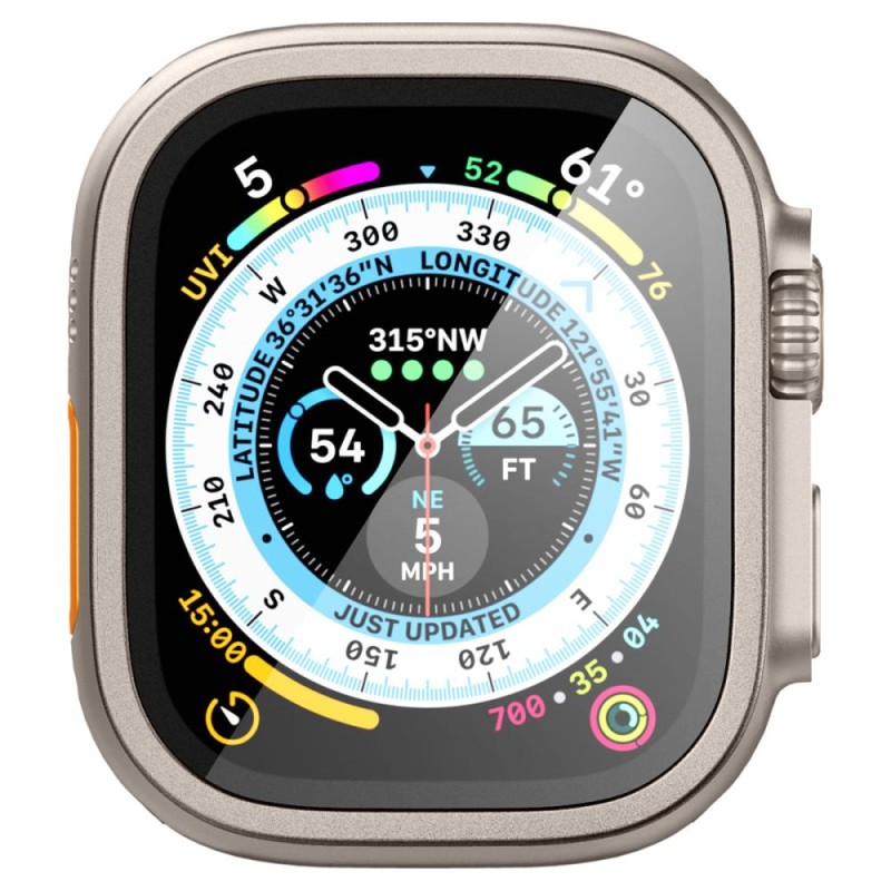 Стъклен протектор с рамка за Apple Watch Ultra (49mm) от Spigen - Apple Стъклен протектор с рамка за Apple Watch Ultra (49mm) от Spigen - Стъклен протектор с рамка за Apple Watch Ultra (49mm) от Spigen