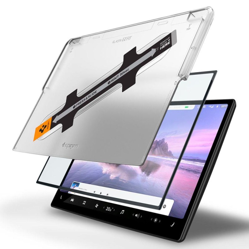 Spigen Tempered Glass – висококачествено стъкло за дисплея на мултимедията на TESLA MODEL X 2022 / MODEL S 2021 - Spigen Tempered Glass – висококачествено стъкло за дисплея на му