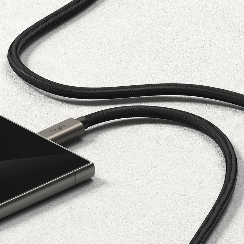 Кабел с Thunderbolt 3 от Ringke USB 3.2 Gen 2x2 с 2 USB-C и PD 240w 100см - Кабел Type C-Type C Кабел с Thunderbolt 3 от Ringke USB 3.2 Gen 2x2 с 2 USB-C и PD 240w 100см - Кабел с Thunderbolt 3 от Ringke USB 3.2 Gen 2x2 с 2 USB-C и PD 2