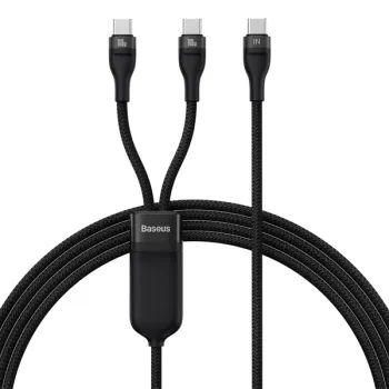 Baseus 2 в 1 USB-C кабел с бързо зареждане за две устройства с USB-C порт