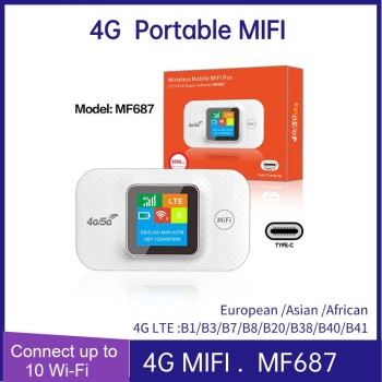 Преносим рутер за мобилен интернет Бисквитка MiFis 3000mAh OEM Type-C MF687 Преносим рутер за мобилен интернет Бисквитка MiFis 3000mAh OEM Type-C MF687