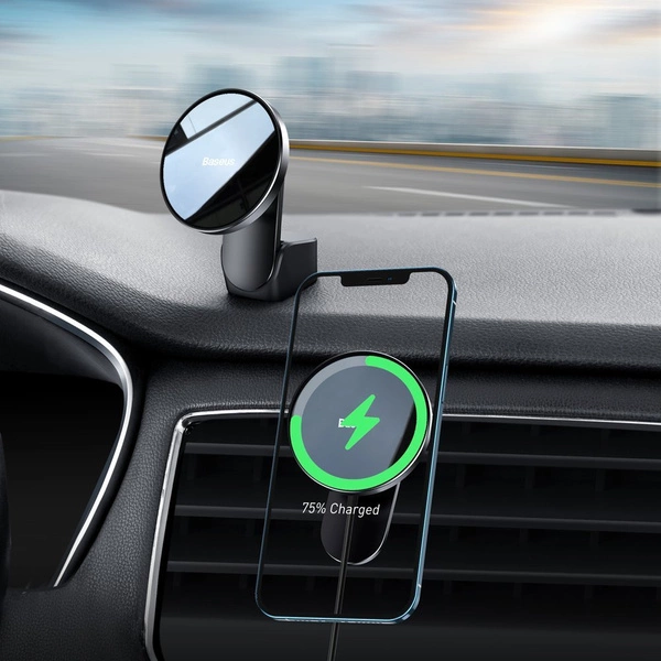 Baseus Big Energy MagSafe Car Mount Wireless Charger-поставка за радиатора или таблото на кола с безжично зареждане за iPhone с Magsafe - Зарядно за кола Baseus Big Energy MagSafe Car Mount Wireless Charger-поставка за радиатора или таблото на кола с безжично зареждане за iPhone с Magsafe - Baseus Big Energy MagSafe Car Mount Wireless Charger-поставка за