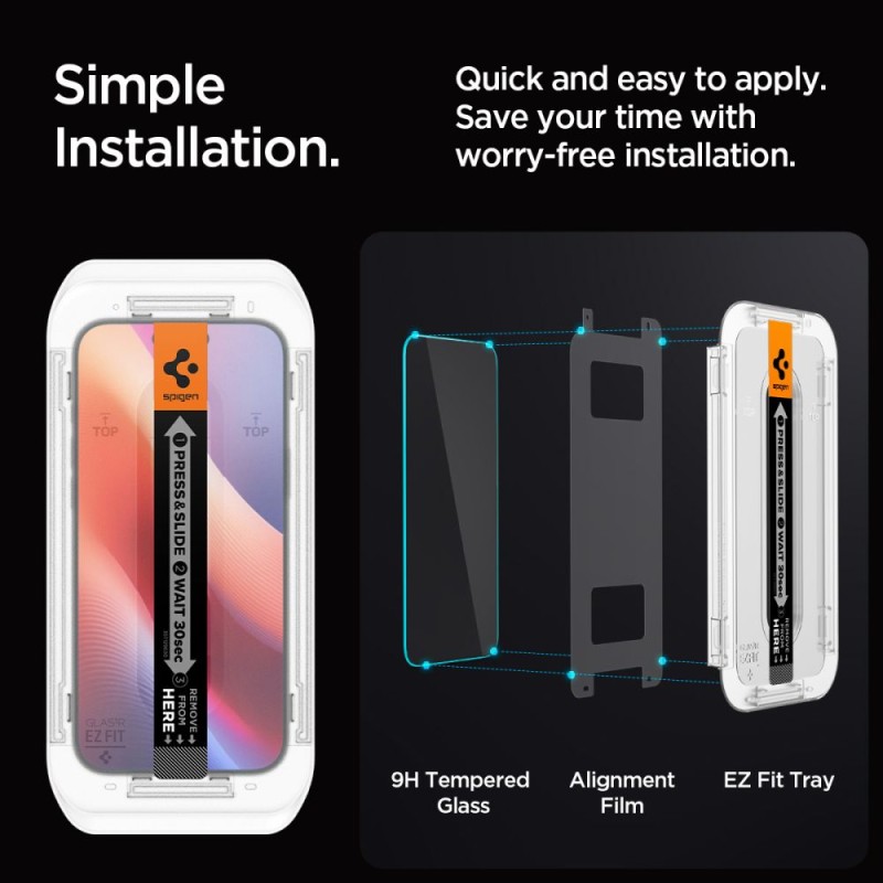 Privacy Протектор за iPhone 16 Pro, SPIGEN Glass tR EZ Fit,2 броя - iPhone 16 Pro Privacy Протектор за iPhone 16 Pro, SPIGEN Glass tR EZ Fit,2 броя - Privacy Протектор за iPhone 16 Pro, SPIGEN Glass tR EZ Fit,2 бро