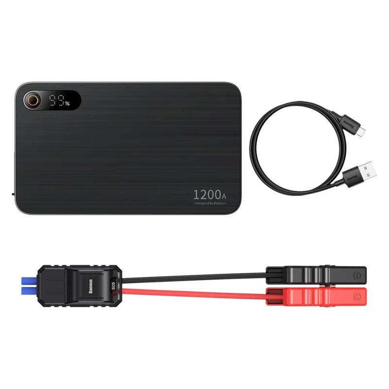 Джъмп стартер за кола-Baseus Black Super Energy Pro+ - Зарядни Джъмп стартер за кола-Baseus Black Super Energy Pro+ - Джъмп стартер за кола-Baseus Black Super Energy Pro+