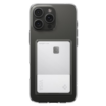 Spigen Crystal Slot Case – силиконов кейс с отделение за карти за iPhone 16 Pro