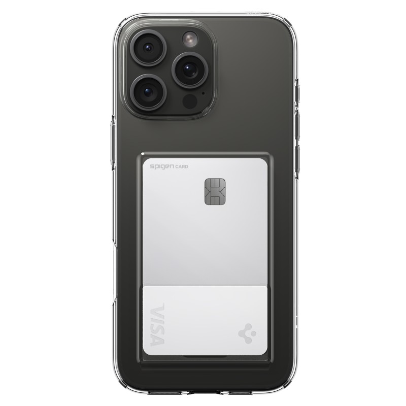 Spigen Crystal Slot Case – силиконов кейс с отделение за карти за iPhone 16 Pro - Spigen Crystal Slot Case – силиконов кейс с отделение за карти з