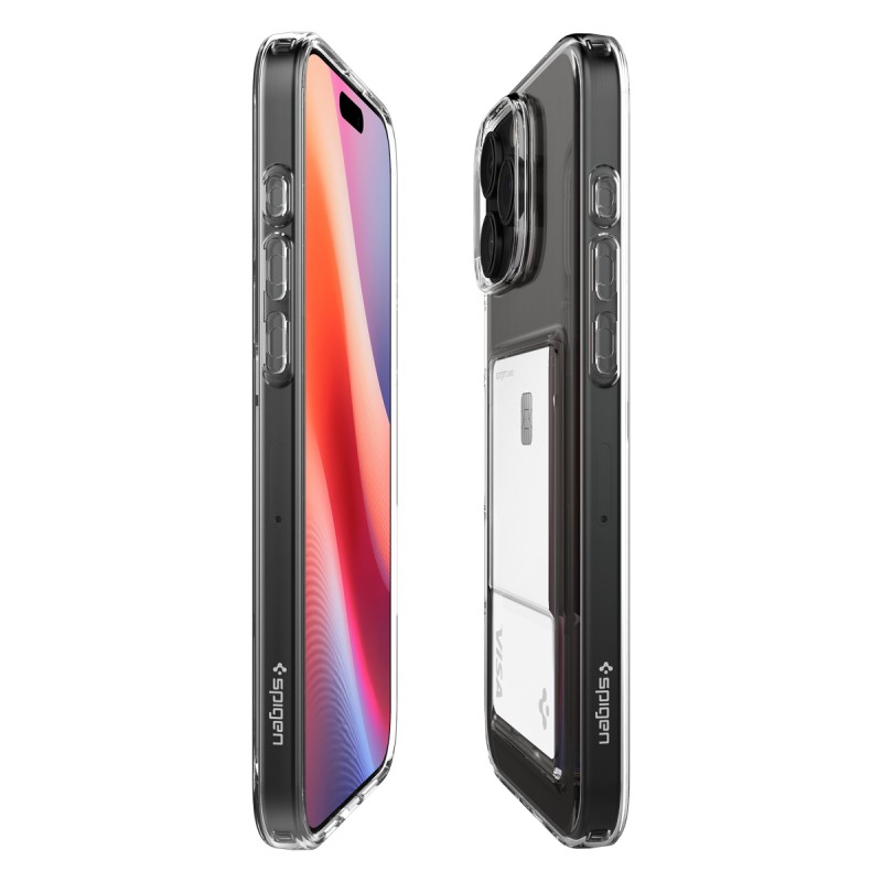 Spigen Crystal Slot Case – силиконов кейс с отделение за карти за iPhone 16 Pro - Spigen Crystal Slot Case – силиконов кейс с отделение за карти з