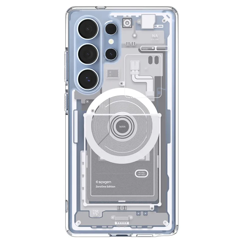 Spigen Ultra Hybrid Mag кейс за Samsung Galaxy S25 Ultra – Zero One White - Spigen Ultra Hybrid Mag кейс за Samsung Galaxy S25 Ultra – Zero