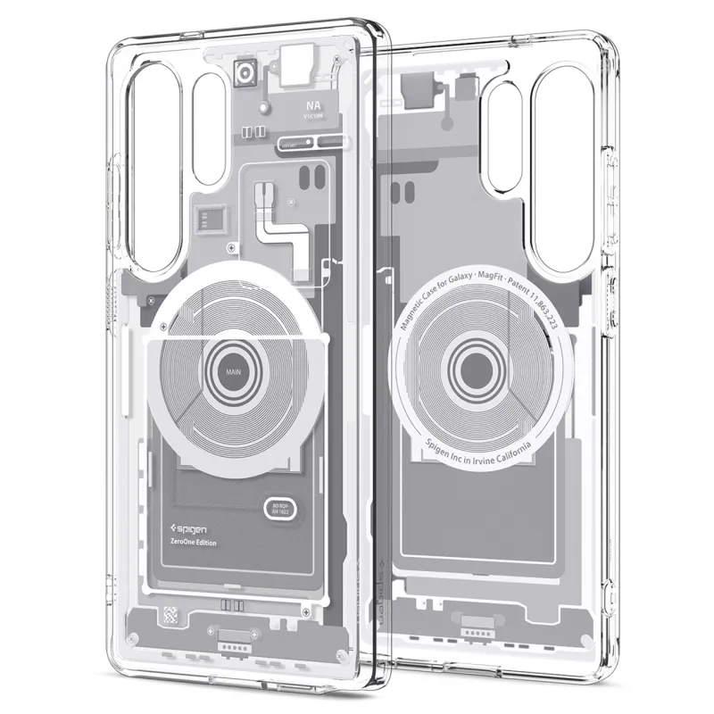 Spigen Ultra Hybrid Mag кейс за Samsung Galaxy S25 Ultra – Zero One White - Spigen Ultra Hybrid Mag кейс за Samsung Galaxy S25 Ultra – Zero