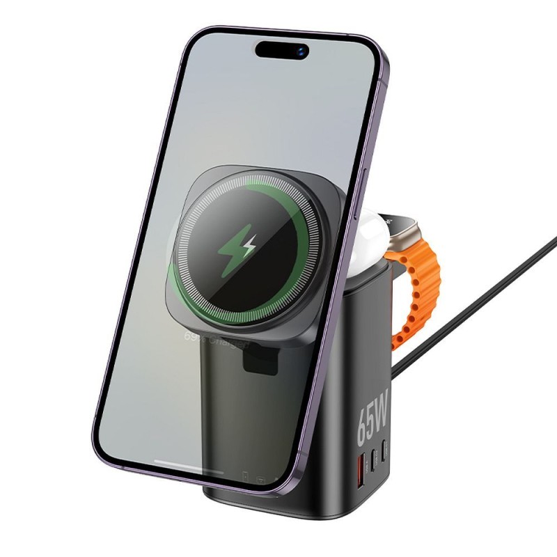 HOCO безжично зарядно 6в1 съвместимо с APPLE Watch PD QC 65W CQ20A - Wireless HOCO безжично зарядно 6в1 съвместимо с APPLE Watch PD QC 65W CQ20A - HOCO безжично зарядно 6в1 съвместимо с APPLE Watch PD QC 65W CQ2