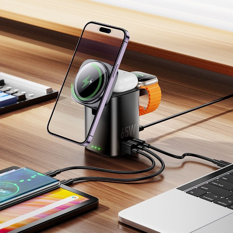 HOCO безжично зарядно 6в1 съвместимо с APPLE Watch PD QC 65W CQ20A - Wireless HOCO безжично зарядно 6в1 съвместимо с APPLE Watch PD QC 65W CQ20A - HOCO безжично зарядно 6в1 съвместимо с APPLE Watch PD QC 65W CQ2