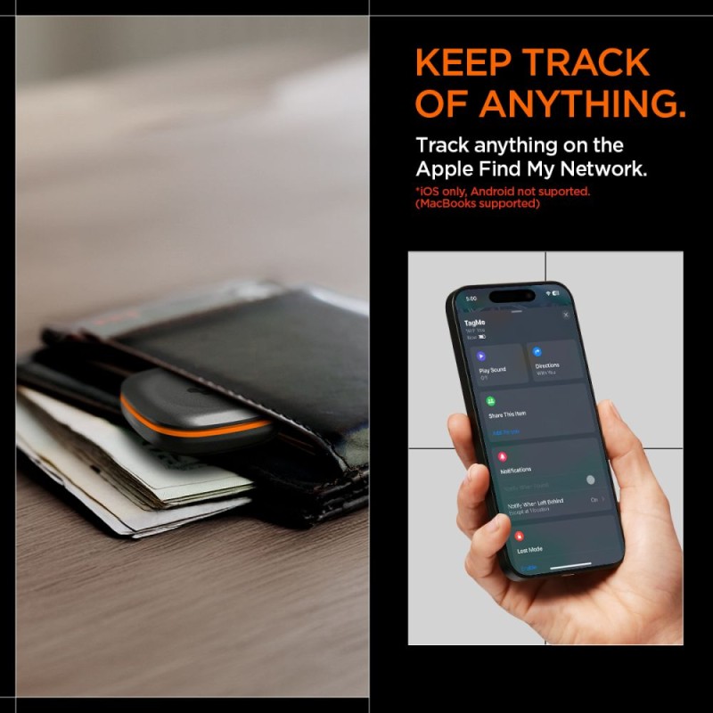 Spigen Bluetooth Tracker TagMe 1 Pack-тракер - Смарт джаджи Spigen Bluetooth Tracker TagMe 1 Pack-тракер - Spigen Bluetooth Tracker TagMe 1 Pack-тракер