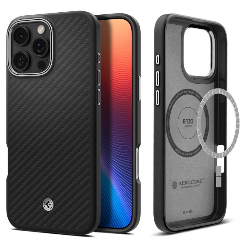 Spigen Enzo Aramid кейс за iPhone 16 Pro Max – MagSafe - iPhone 16 Pro Max Spigen Enzo Aramid кейс за iPhone 16 Pro Max – MagSafe - Spigen Enzo Aramid кейс за iPhone 16 Pro Max – MagSafe