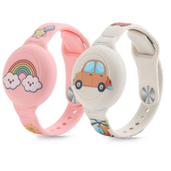 Tech-Protect Smooth For Kids – 2 бр. цветни силиконови каишки за Apple AirTag