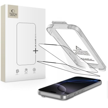 Tech-Protect Quick Set – Стъклен протектор (2 бр.) за iPhone 17