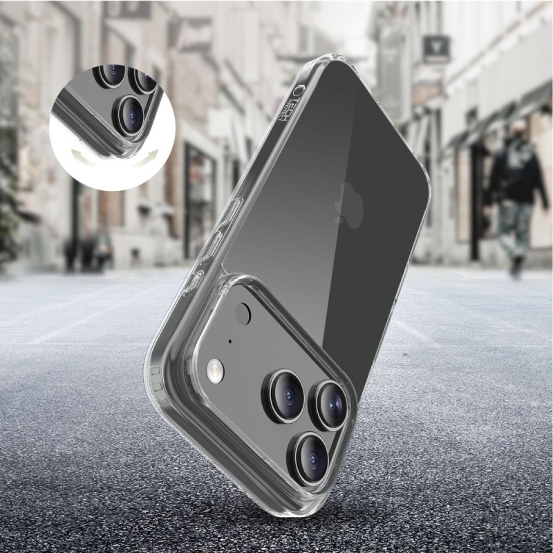 Tech-Protect FlexAir Hybrid TPU калъф за iPhone 17 Pro – прозрачен - iPhone 17 Pro Tech-Protect FlexAir Hybrid TPU калъф за iPhone 17 Pro – прозрачен - Tech-Protect FlexAir Hybrid TPU калъф за iPhone 17 Pro – прозрач