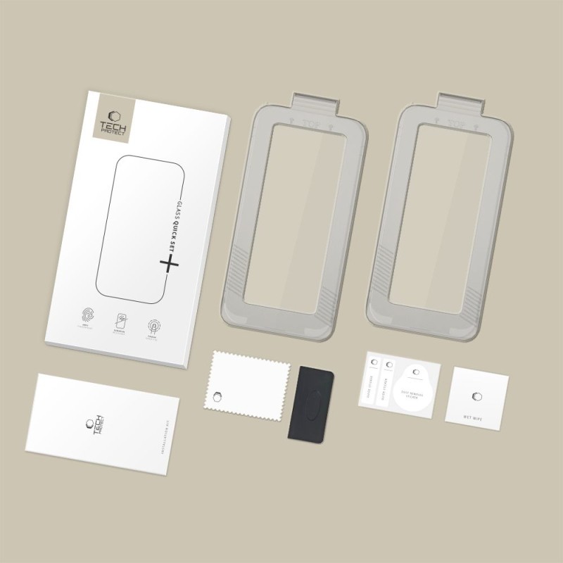 Tech-Protect Quick Set – Стъклен протектор (2 бр.) за iPhone 17 Air - iPhone 17 Air Tech-Protect Quick Set – Стъклен протектор (2 бр.) за iPhone 17 Air - Tech-Protect Quick Set – Стъклен протектор (2 бр.) за iPhone 17