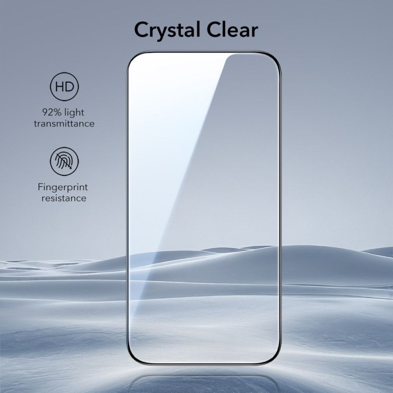 ESR UltraFit закалено стъкло 2-Pack за iPhone Air – черна рамка, пълна защита - iPhone 17 ESR UltraFit закалено стъкло 2-Pack за iPhone Air – черна рамка, пълна защита - ESR UltraFit закалено стъкло 2-Pack за iPhone Air – черна рамка
