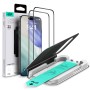 ESR UltraFit закалено стъкло 2-Pack за iPhone Air – черна рамка, пълна защита