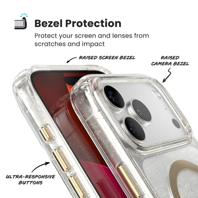 Блестящ калъф Speck Presidio Lux MagSafe за iPhone 17 Pro - Блестящ калъф Speck Presidio Lux MagSafe за iPhone 17 Pro