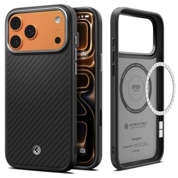Кевларен кейс с MagSafe за iPhone 17 Pro Max– Spigen Enzo Aramid T MagSafe Case