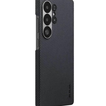 Magsafe Калъф за Samsung S25 Ultra, PITAKA Ultra-Slim Case Black-Grey Twill