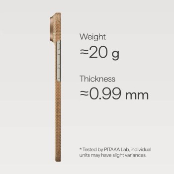 Magsafe Калъф за iPhone Air, PITAKA Ultra Slim Golden Glint Case