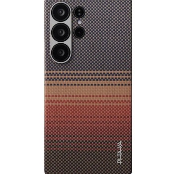 Magsafe Калъф за SAMSUNG S25 Ultra, PITAKA Tactile Woven Case Sunset