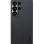 Magsafe Калъф за Samsung S25 Ultra, PITAKA Ultra-Slim Case Black-Grey Twill