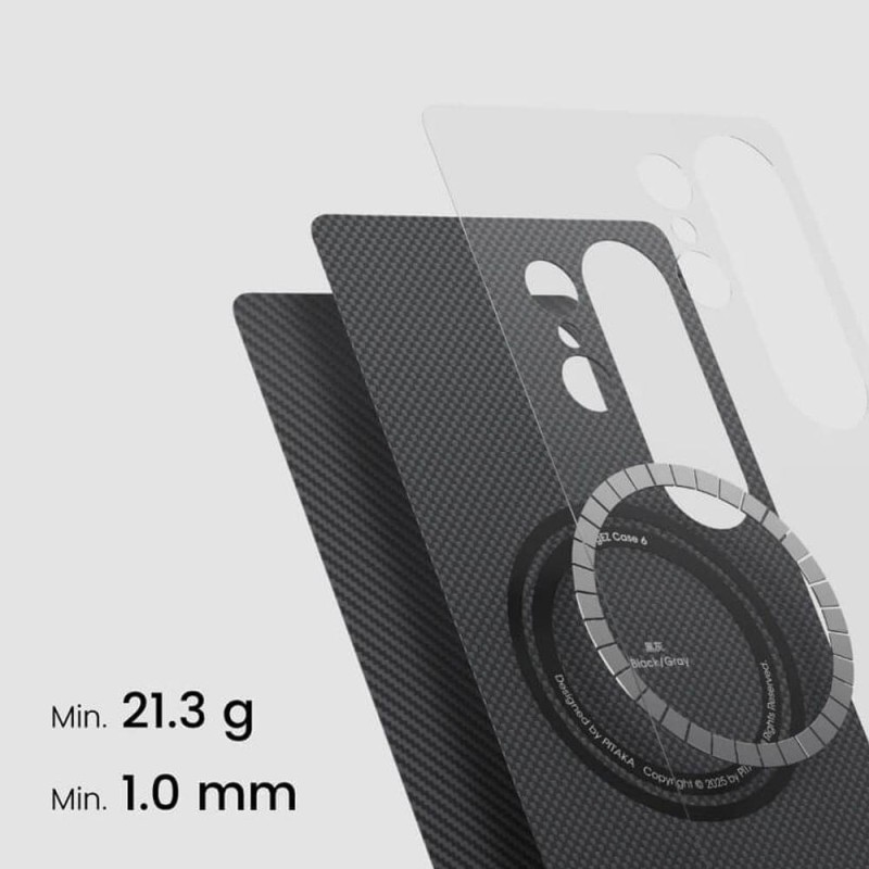 Magsafe Калъф за Samsung S25 Ultra, PITAKA Ultra-Slim Case Black-Grey Twill - Samsung S Magsafe Калъф за Samsung S25 Ultra, PITAKA Ultra-Slim Case Black-Grey Twill - Magsafe Калъф за Samsung S25 Ultra, PITAKA Ultra-Slim Case Black