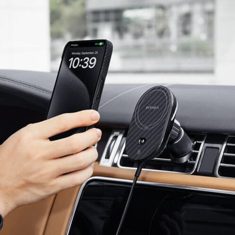 Безжично Зарядно за Кола с Magsafe, PITAKA MagEZ Car Mount Pro 2 Qi2 15W - Зарядно за стена Безжично Зарядно за Кола с Magsafe, PITAKA MagEZ Car Mount Pro 2 Qi2 15W - Безжично Зарядно за Кола с Magsafe, PITAKA MagEZ Car Mount Pro 2