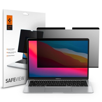 Spigen Safe View Privacy Фолио за MacBook Air 13 M2 / M3 / M4 (2022–2025)