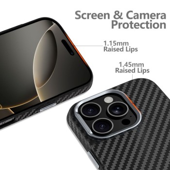 Tech-Protect Ion Carbon MagSafe Калъф за Samsung Galaxy S25 Ultra – Карбонов, Black/Silver Tech-Protect Ion Carbon MagSafe Калъф за Samsung Galaxy S25 Ultra – Карбонов, Black/Silver