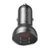 Baseus Автомобилно Зарядно 24W с Дигитален Дисплей и 2 USB Порта - Зарядно за кола Baseus Автомобилно Зарядно 24W с Дигитален Дисплей и 2 USB Порта - Baseus Автомобилно Зарядно 24W с Дигитален Дисплей и 2 USB Порта