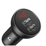 Baseus Автомобилно Зарядно 24W с Дигитален Дисплей и 2 USB Порта
