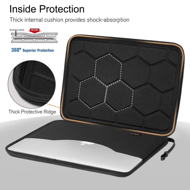 Tech-Protect HardPouch Калъф за Лаптоп 13–14 инча – Black/Orange - Калъфи и чанти за лаптоп Tech-Protect HardPouch Калъф за Лаптоп 13–14 инча – Black/Orange - Tech-Protect HardPouch Калъф за Лаптоп 13–14 инча – Black/Orange