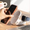 Ringke Qi2.2 25W 3-в-1 MagSafe Безжично Зарядно – Сгъваемо, White - Wireless Ringke Qi2.2 25W 3-в-1 MagSafe Безжично Зарядно – Сгъваемо, White - Ringke Qi2.2 25W 3-в-1 MagSafe Безжично Зарядно – Сгъваемо, Whit