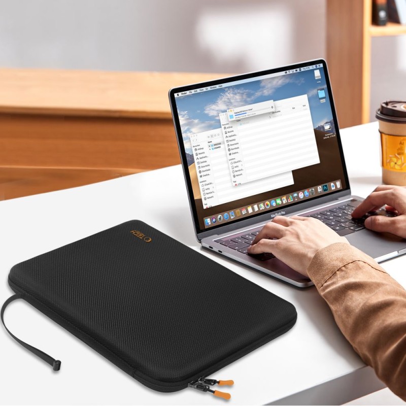 Tech-Protect HardPouch Калъф за Лаптоп 13–14 инча – Black/Orange - Калъфи и чанти за лаптоп Tech-Protect HardPouch Калъф за Лаптоп 13–14 инча – Black/Orange - Tech-Protect HardPouch Калъф за Лаптоп 13–14 инча – Black/Orange