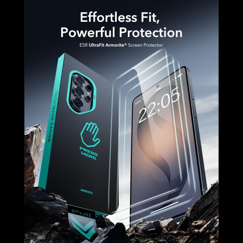 ESR UltraFit Armorite Закалено Стъкло за Samsung Galaxy S26 Ultra – 2 броя, Clear - Samsung S ESR UltraFit Armorite Закалено Стъкло за Samsung Galaxy S26 Ultra – 2 броя, Clear - ESR UltraFit Armorite Закалено Стъкло за Samsung Galaxy S26 Ultr