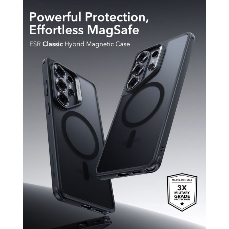 ESR Classic Hybrid MagSafe Калъф за Samsung Galaxy S26 Ultra – Frosted Black - Samsung S ESR Classic Hybrid MagSafe Калъф за Samsung Galaxy S26 Ultra – Frosted Black - ESR Classic Hybrid MagSafe Калъф за Samsung Galaxy S26 Ultra – F