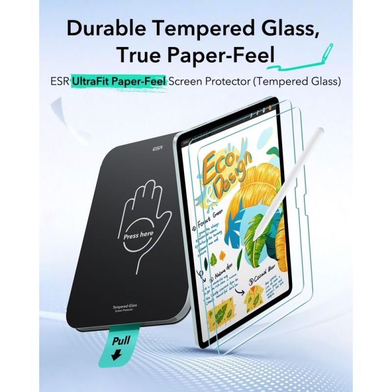 ESR Paper-Feel Матов Протектор (2 бр.) за iPad 10.9″ (2022) / 11″ (2025) – Anti-Glare, Apple Pencil - Apple ESR Paper-Feel Матов Протектор (2 бр.) за iPad 10.9″ (2022) / 11″ (2025) – Anti-Glare, Apple Pencil - ESR Paper-Feel Матов Протектор (2 бр.) за iPad 10.9″ (2022) / 11