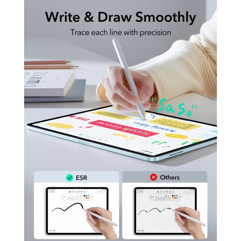 ESR Paper-Feel Матов Протектор (2 бр.) за iPad 10.9″ (2022) / 11″ (2025) – Anti-Glare, Apple Pencil - Apple ESR Paper-Feel Матов Протектор (2 бр.) за iPad 10.9″ (2022) / 11″ (2025) – Anti-Glare, Apple Pencil - ESR Paper-Feel Матов Протектор (2 бр.) за iPad 10.9″ (2022) / 11