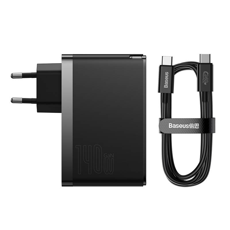 Baseus GaN5 Pro 140W Зарядно 220V – 2x USB-C + USB-A Fast Charger - Зарядно за стена Baseus GaN5 Pro 140W Зарядно 220V – 2x USB-C + USB-A Fast Charger - Baseus GaN5 Pro 140W Зарядно 220V – 2x USB-C + USB-A Fast Charge