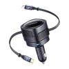 Baseus Enjoyment Max Автомобилно Зарядно 12V 60W – Type-C + Lightning Кабел