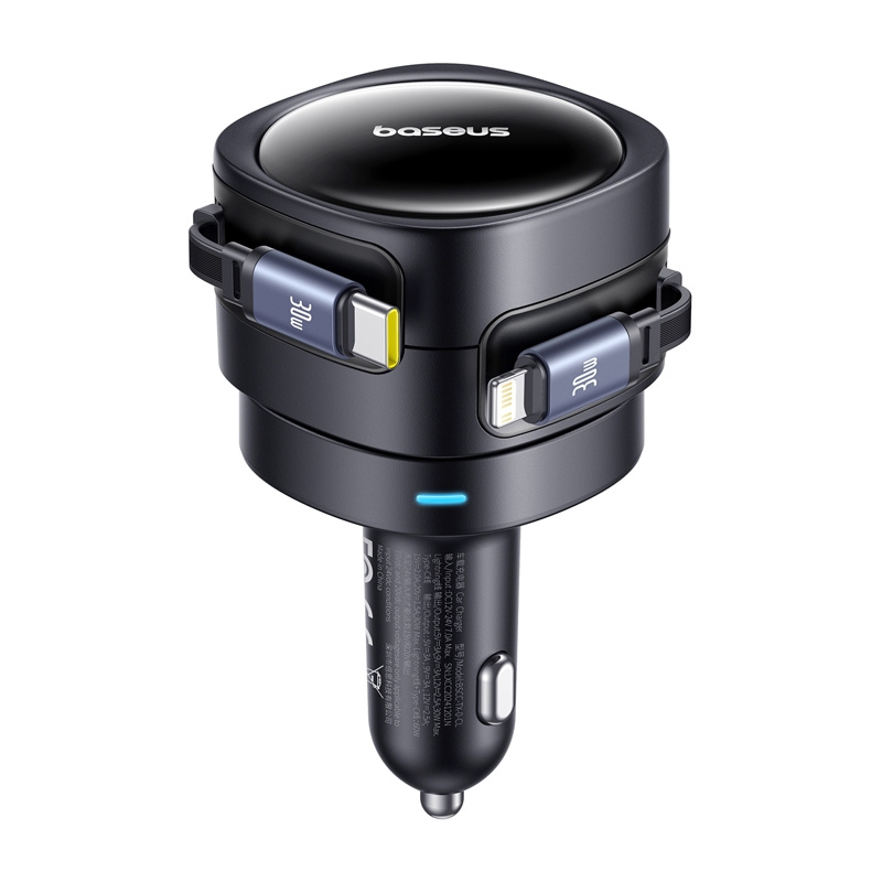 Baseus Enjoyment Max Автомобилно Зарядно 12V 60W – Type-C + Lightning Кабел - Зарядно за кола Baseus Enjoyment Max Автомобилно Зарядно 12V 60W – Type-C + Lightning Кабел - Baseus Enjoyment Max Автомобилно Зарядно 12V 60W – Type-C + Ligh