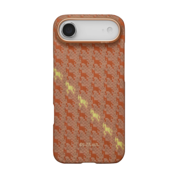 PITAKA Edge Rides MagSafe Калъф за iPhone 17 Air Amber– Aramid Fiber