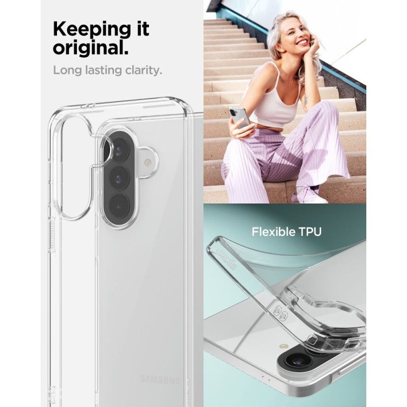 Прозрачен Силиконов Кейс Spigen Liquid Crystal за Galaxy A57 5G - Samsung A Прозрачен Силиконов Кейс Spigen Liquid Crystal за Galaxy A57 5G - Прозрачен Силиконов Кейс Spigen Liquid Crystal за Galaxy A57 5G