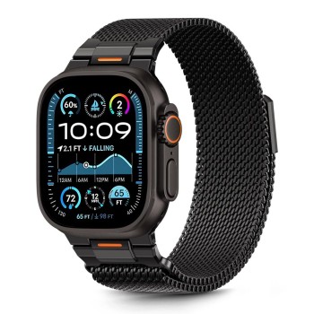 Метална Каишка тип Миланезе Tech-Protect за Apple Watch - Черен / Оранжев