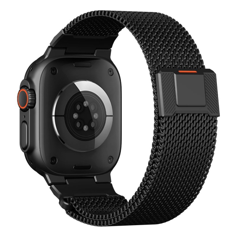 Метална Каишка тип Миланезе Tech-Protect за Apple Watch - Черен / Оранжев - Apple Watch Метална Каишка тип Миланезе Tech-Protect за Apple Watch - Черен / Оранжев - Метална Каишка тип Миланезе Tech-Protect за Apple Watch - Черен