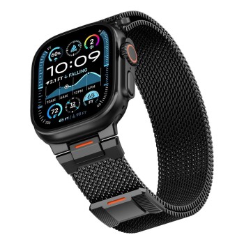 Метална Каишка тип Миланезе Tech-Protect за Apple Watch - Черен / Оранжев